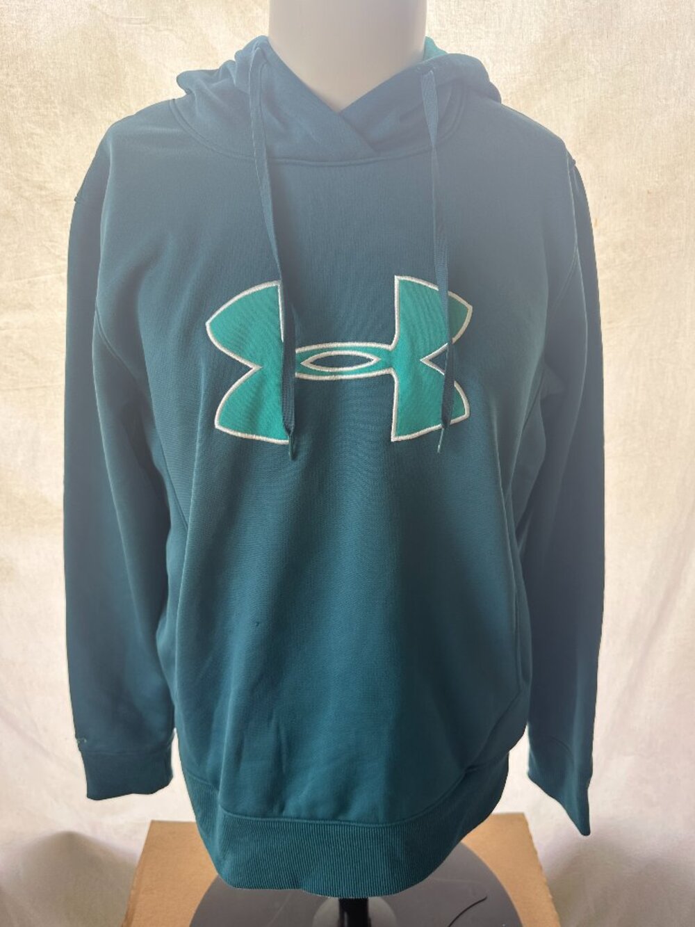 Under Armour Cold Gear Storm Men's Green Teal Hoodie Sweater Size XL Polyester